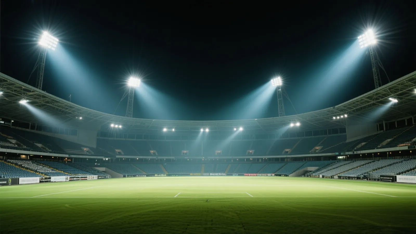体育场灯光与观众席